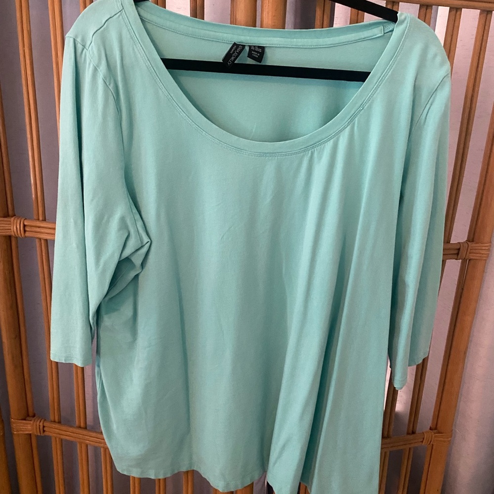 3X Cynthia Rowley three-quarter sleeve t-shirt